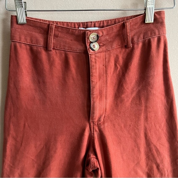 Maria Stanley Wide Leg Luna Salsa Rust Pants in 0 Cropped - Picture 7 of 16